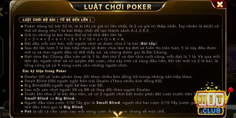 Cách tham gia bài Poker Hitclub